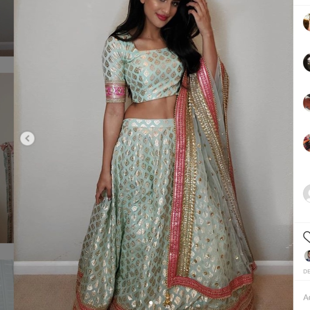 MINT AND PINK BRAND NEW LEHENGA